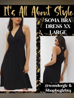 SOMA Soft Jersey Dress Cross Back Strap Bra  Size XXL-Large NWT